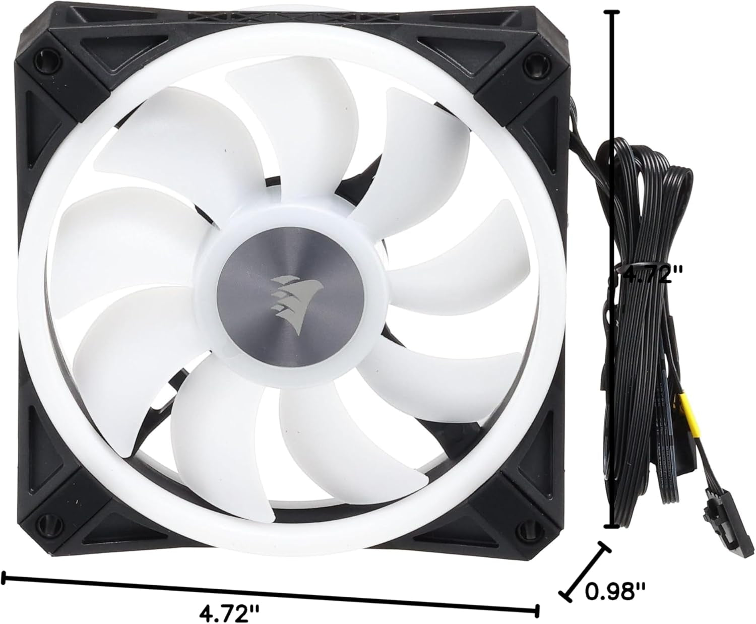 QL Series, Ql120 RGB, 120Mm RGB LED Fan, Triple Pack with Lighting Node Core, Black, Compatible with Desktop